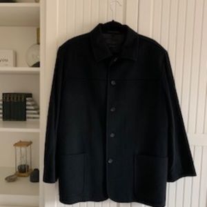CIRRUS 100% Men's Cashmere Black Button Down Jacket Blazer